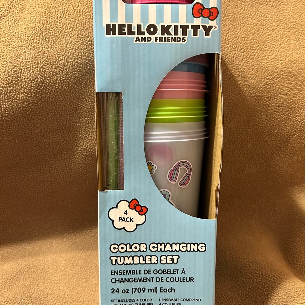Hello Kitty Color Changing Tumbler Set